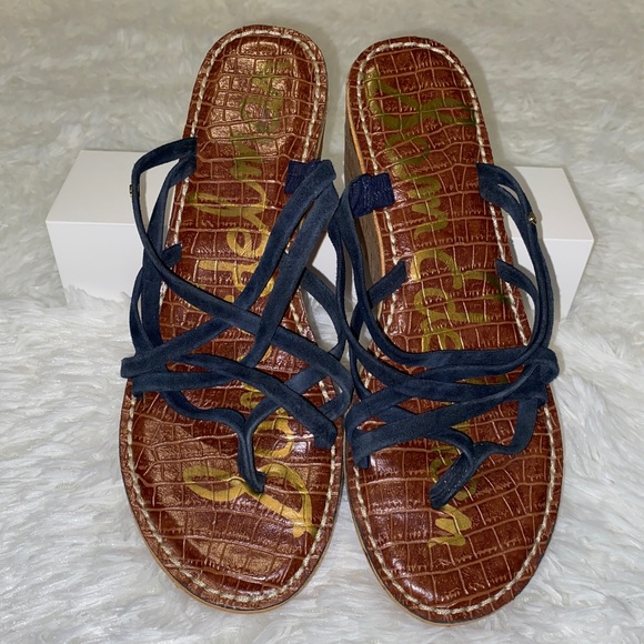 EUC Sam Edleman Cork Wedge Sandals - Picture 3 of 4